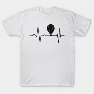 Hot Air Balloon Balloonist Pulse Stroke T-Shirt